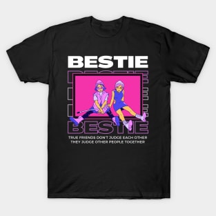 Black Purple Dark Cartoon Best Friend T-Shirt